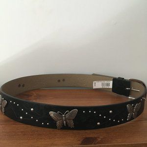 Black and Silver Butterfly Belt